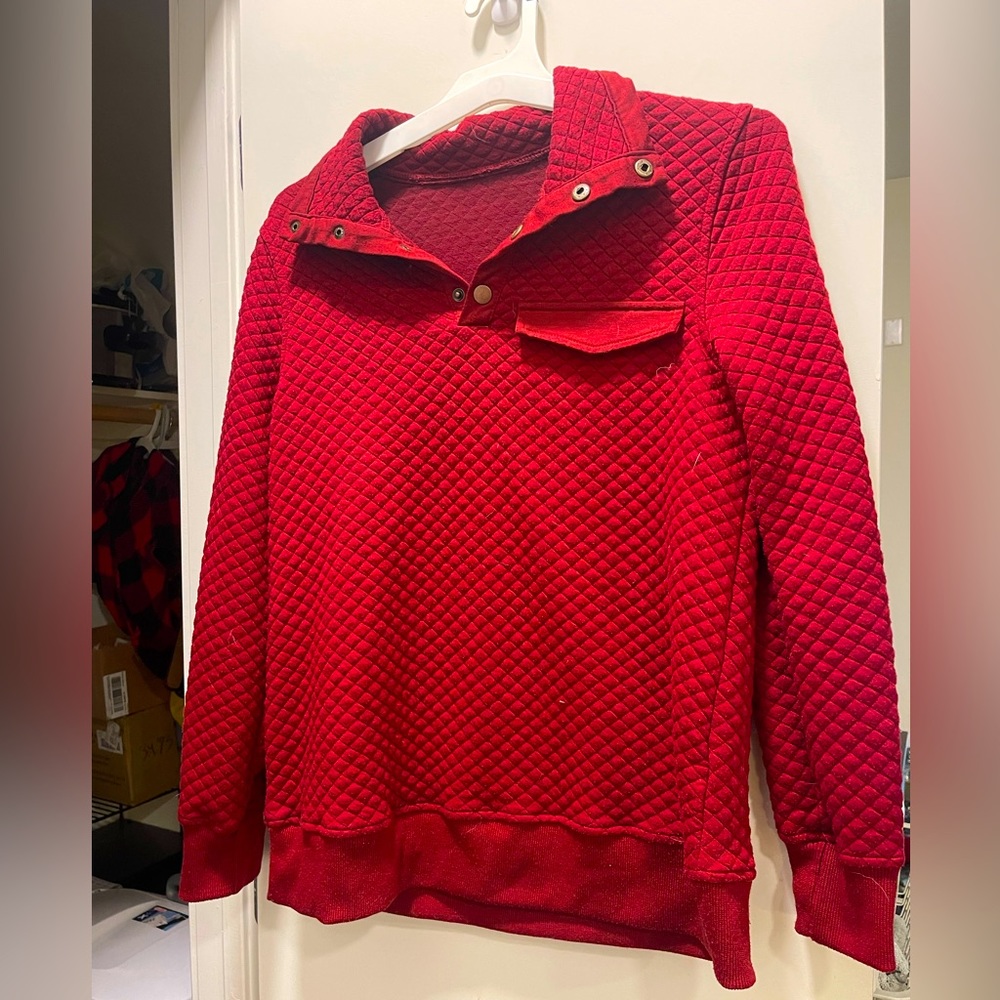 Red comfy sweater